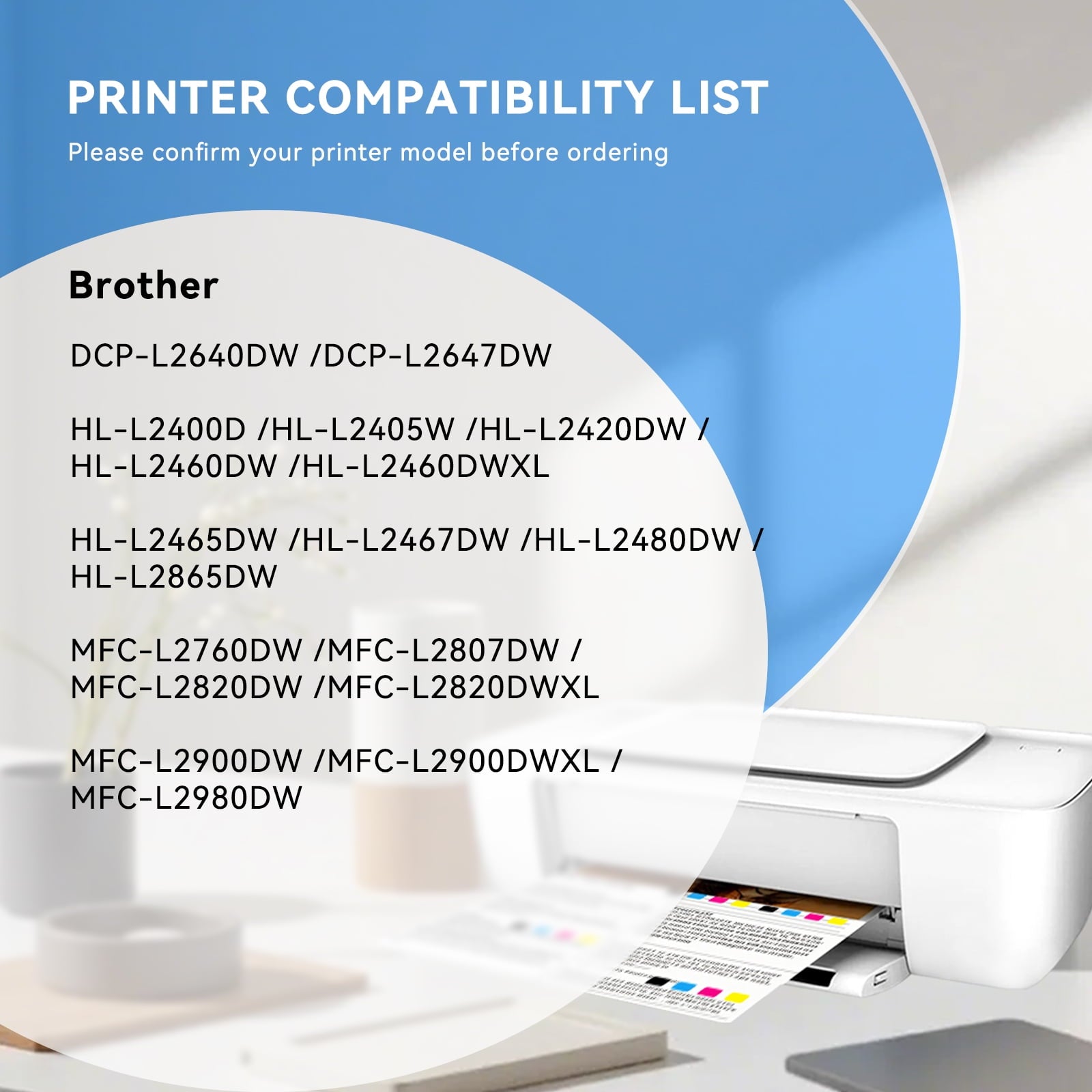 TN830XL Toner Cartridges Replacement for Brother TN830XL/V TN 830XL to Use with Brother DCP-L2640DW HL-L2420DW HL-L2465DW MFC-L2820DW Printer(4 Pack)