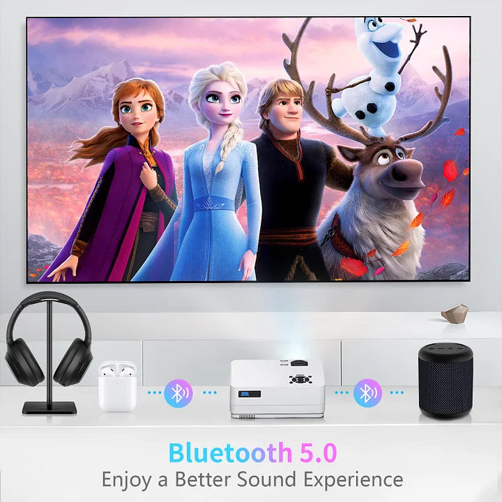 Native 1080P 5G WiFi Bluetooth Projector（Carrying Bag Included),15000LM Full HD Movie Projector, LCD technology 300" Display Support 4k Home Theater for Outdoor Movies