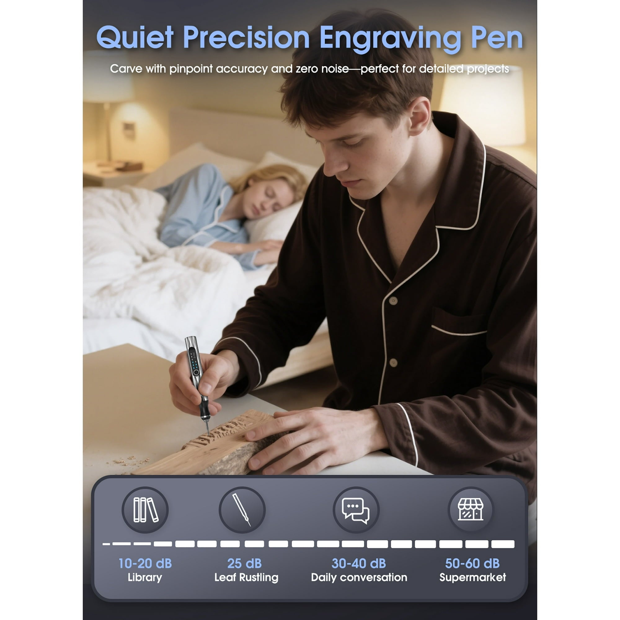 Newly Upgraded Electric Engraving Pen with 37 Bits,3-Speed Adjust,USB Rechargeable,Rotary Tool for 60+ Surfaces - Mini Electric DIY Engraving Pen Kit Cordless Rotary Tools for Personalization & Gifts