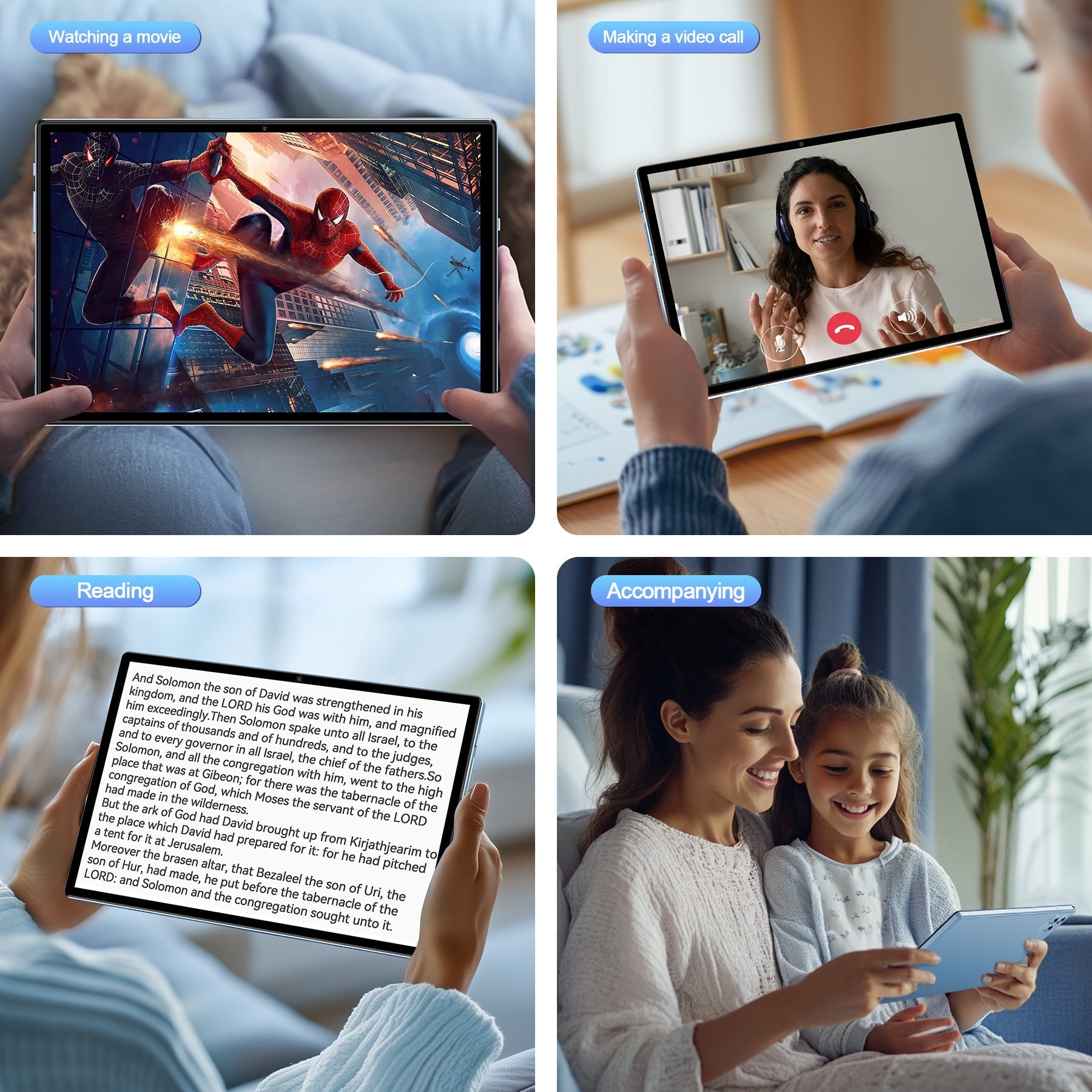 VEAT00L Tablet, 10.1 Inch IPS HD Android 13, 6GB RAM, 64GB Storage Expandable to 128GB, 5G Blue