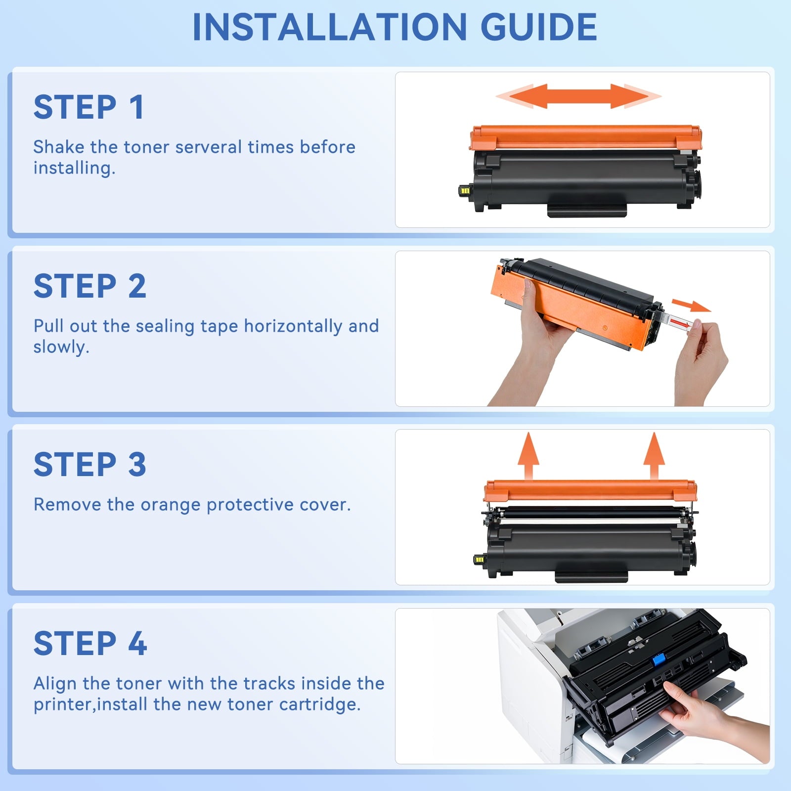 TN830XL Toner Cartridges Replacement for Brother TN830XL/V TN 830XL to Use with Brother DCP-L2640DW HL-L2420DW HL-L2465DW MFC-L2820DW Printer(2-Pack)